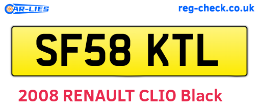 SF58KTL are the vehicle registration plates.