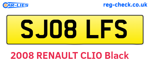 SJ08LFS are the vehicle registration plates.