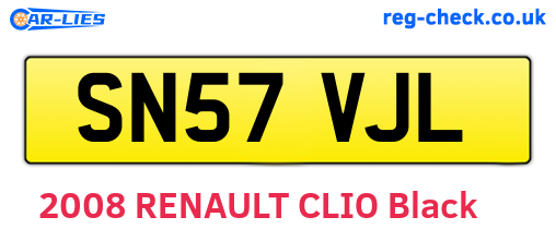 SN57VJL are the vehicle registration plates.