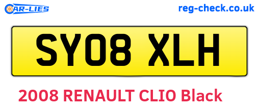 SY08XLH are the vehicle registration plates.