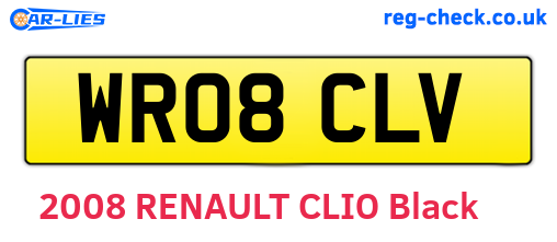WR08CLV are the vehicle registration plates.