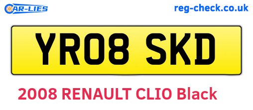 YR08SKD are the vehicle registration plates.