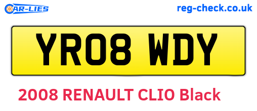 YR08WDY are the vehicle registration plates.
