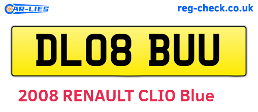 DL08BUU are the vehicle registration plates.
