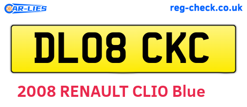 DL08CKC are the vehicle registration plates.