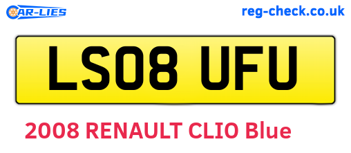 LS08UFU are the vehicle registration plates.