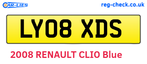 LY08XDS are the vehicle registration plates.