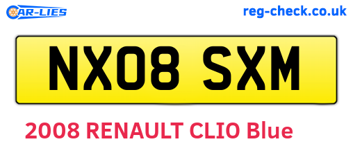 NX08SXM are the vehicle registration plates.