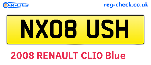 NX08USH are the vehicle registration plates.