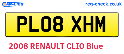 PL08XHM are the vehicle registration plates.