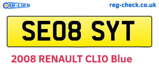 SE08SYT are the vehicle registration plates.