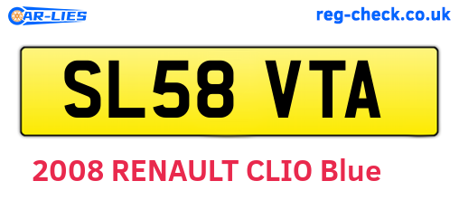 SL58VTA are the vehicle registration plates.