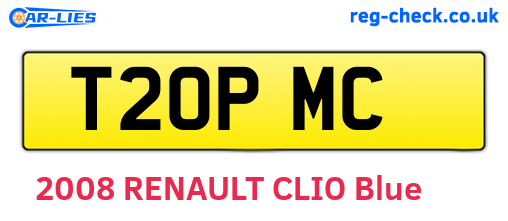 T20PMC are the vehicle registration plates.
