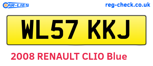WL57KKJ are the vehicle registration plates.