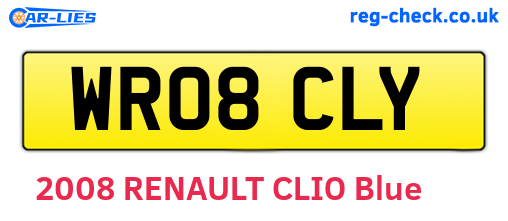 WR08CLY are the vehicle registration plates.