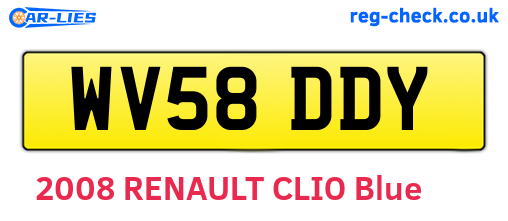 WV58DDY are the vehicle registration plates.