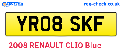 YR08SKF are the vehicle registration plates.