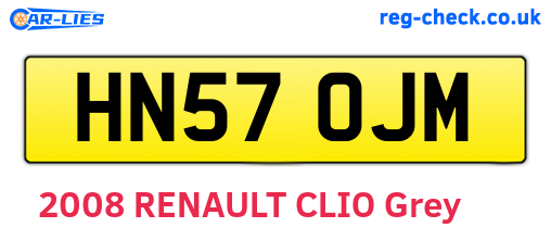 HN57OJM are the vehicle registration plates.