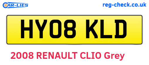 HY08KLD are the vehicle registration plates.