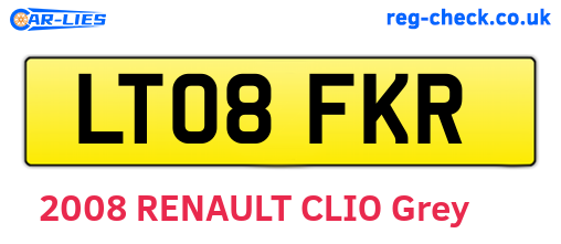 LT08FKR are the vehicle registration plates.