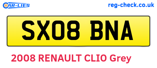 SX08BNA are the vehicle registration plates.