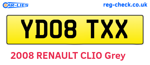 YD08TXX are the vehicle registration plates.