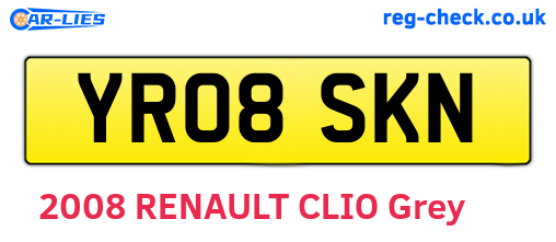 YR08SKN are the vehicle registration plates.