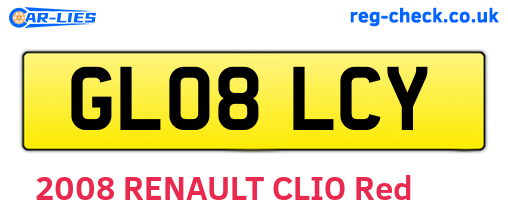 GL08LCY are the vehicle registration plates.