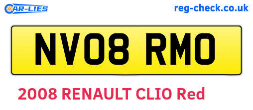 NV08RMO are the vehicle registration plates.