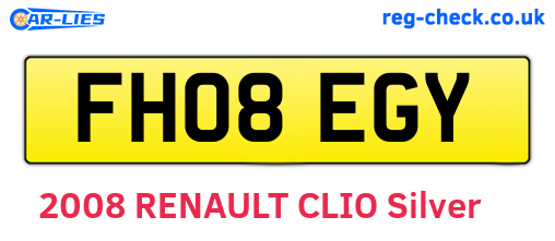 FH08EGY are the vehicle registration plates.