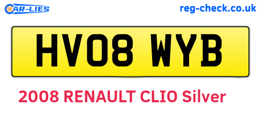 HV08WYB are the vehicle registration plates.