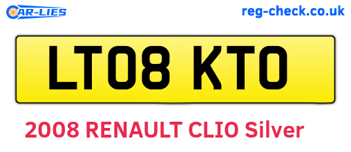 LT08KTO are the vehicle registration plates.