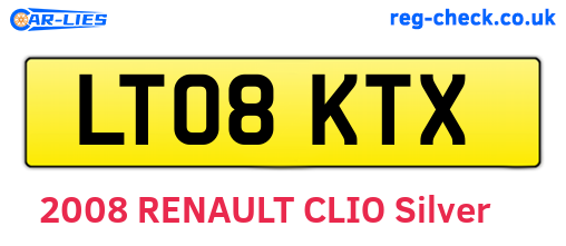 LT08KTX are the vehicle registration plates.