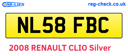 NL58FBC are the vehicle registration plates.