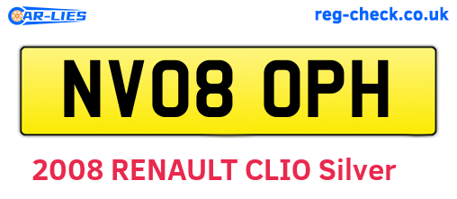 NV08OPH are the vehicle registration plates.