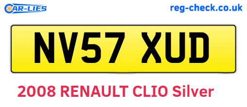 NV57XUD are the vehicle registration plates.