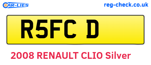 R5FCD are the vehicle registration plates.