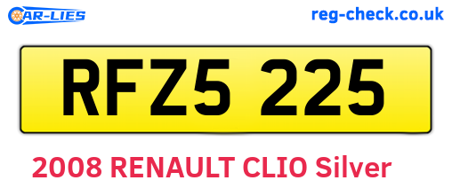 RFZ5225 are the vehicle registration plates.