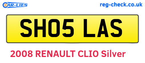 SH05LAS are the vehicle registration plates.