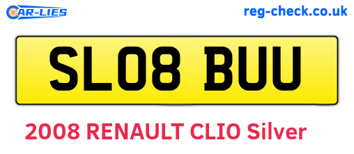 SL08BUU are the vehicle registration plates.