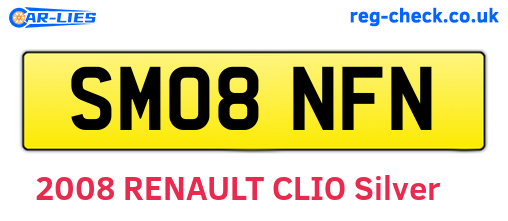 SM08NFN are the vehicle registration plates.