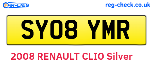 SY08YMR are the vehicle registration plates.