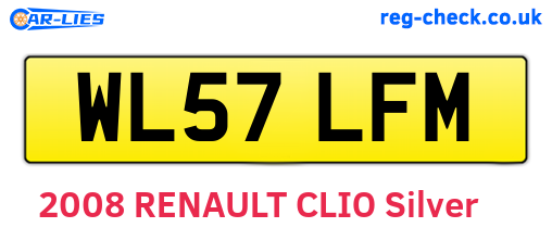 WL57LFM are the vehicle registration plates.