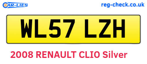 WL57LZH are the vehicle registration plates.