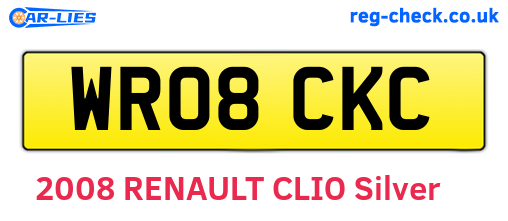 WR08CKC are the vehicle registration plates.