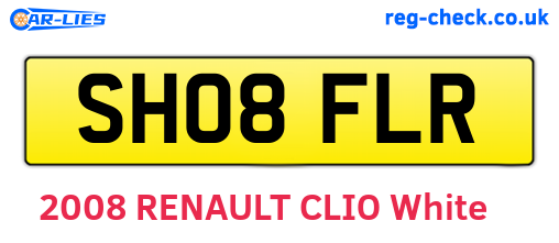SH08FLR are the vehicle registration plates.