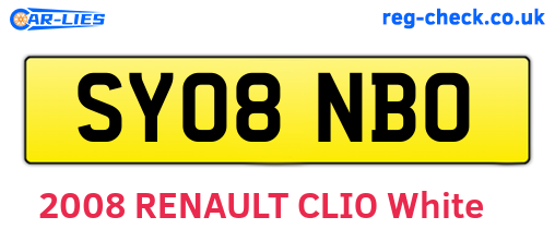 SY08NBO are the vehicle registration plates.