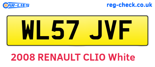 WL57JVF are the vehicle registration plates.