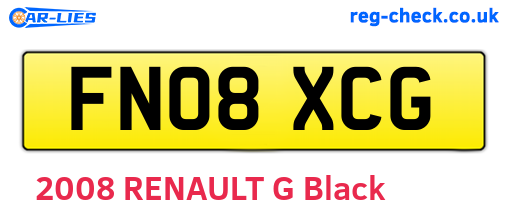 FN08XCG are the vehicle registration plates.