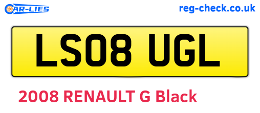 LS08UGL are the vehicle registration plates.